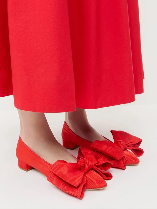 Loeffler Randall Shoes - Loeffler Randall statement Red Bow Flat size 7